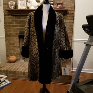 Charles Kline faux Cheetah Coat